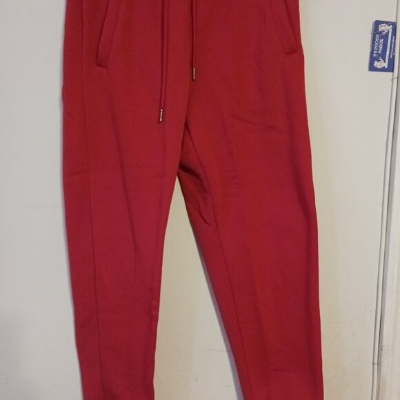Galaxy By Harvic Men'S Regular-Fit Fleece Jogger Sweatpants, Red S - Picture 3 of 8